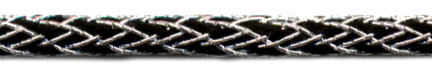 <font color="red">IN STOCK</font><br>1/2" Metallic Tubular Cord-Black/Silver