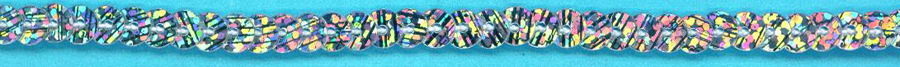 <font color="red">IN STOCK</font><br>1/4" Flat Sequin Shlung Trim-Silver Hologram