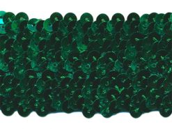 <font color="red">IN STOCK</font><br>2" (5 Row) Stretch Sequins-Emerald