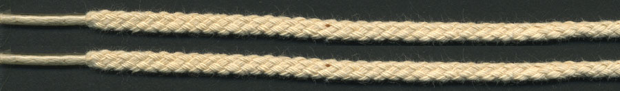 <font color="red">IN STOCK<br>MADE IN USA</font><br>54" Basic Tipped Cotton Drawcord (No Core)-Natural