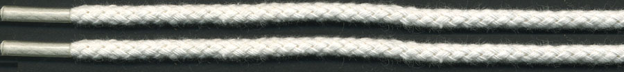 <font color="red">IN STOCK<br>MADE IN USA</font><br>72" Basic Tipped Cotton Drawcord (No Core)-White