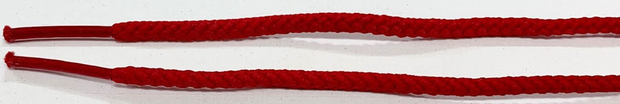 <font color="red">IN STOCK<br>MADE IN USA</font><br>48" Basic Tipped Cotton Drawcord (No Core)-Red