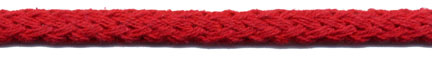 <font color="red">IN STOCK<br>MADE IN USA</font><br>1/4" Cotton Horserein Cord-Red