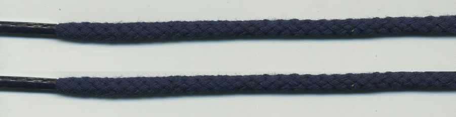 <font color="red">IN STOCK</font><br>45" Tipped Cotton 1/4" Hoodie Drawcord-Navy