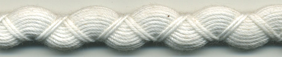 <font color="red">IN STOCK<br>MADE IN USA</font><br>1/2" Cotton Wave Cord-White