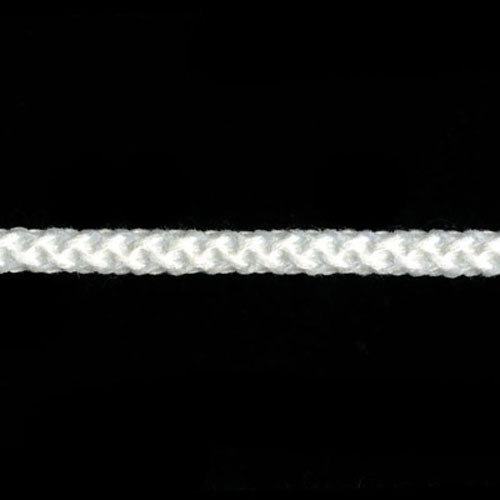 <font color="red">IN STOCK<br>MADE IN USA</font><br>1/8" Round Cotton Knit Cord-White