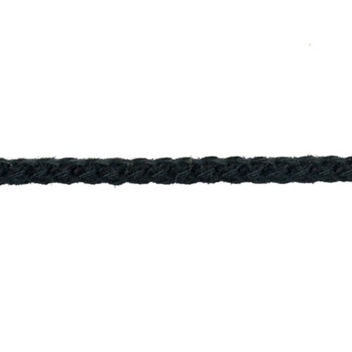 <font color="red">IN STOCK<br>MADE IN USA</font><br>1/8" Round Cotton Knit Cord-Black