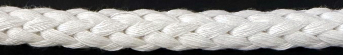 <font color="red">IN STOCK<br>MADE IN USA</font><br>1/2" Round Cotton Knit Cord-White