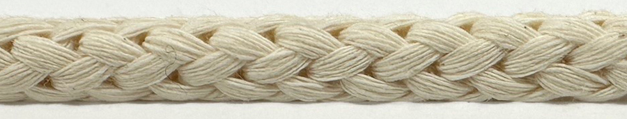 <font color="red">IN STOCK<br>MADE IN USA</font><br>1/2" Round Cotton Knit Cord-Natural