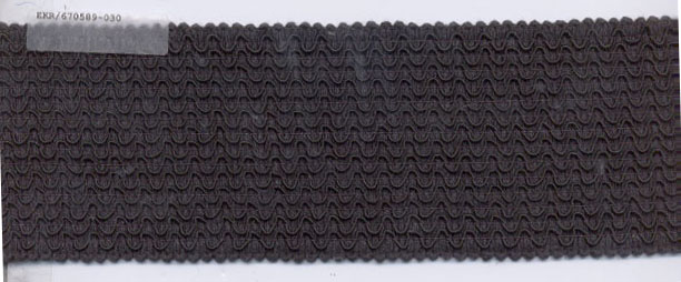 <font color="red">IN STOCK<br>MADE IN USA</font><br>3" Knitted Wave Rayon/Cotton Passimentry-Black