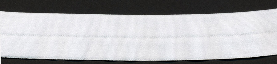 <font color="red">IN STOCK</font><br>7/8" Nylon Foldover Elastic-Dull White<br>(Industry Standard)