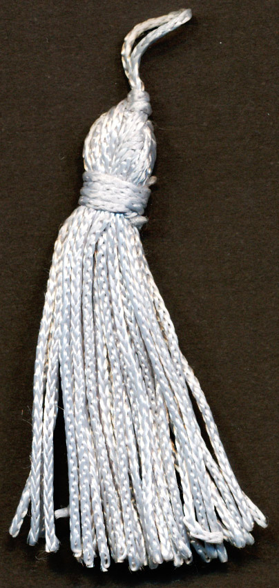 <font color="red">IN STOCK</font><br>2" Rayon Chainette Tassel-Silver