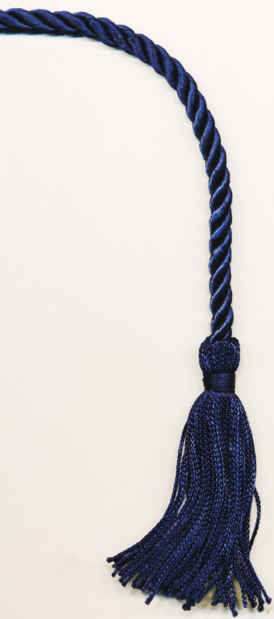 <font color="red">IN STOCK</font><br>72" Len Rayon 3-Ply Belt with Two 4" Tassels-Navy