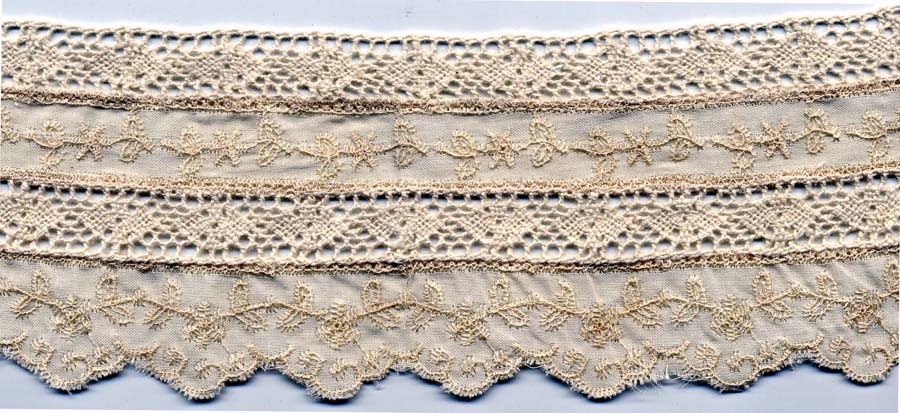 <font color="red">IN STOCK</font><br>2+3/4" Cluny/Eyelet Embroidered Edge-Natural