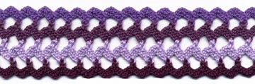 <font color="red">IN STOCK</font><br>1+3/8" Cotton Cluny Lattice Galloon-Purple Multi