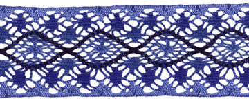 <font color="red">IN STOCK</font><br>1+7/8" Cotton Cluny Diamond Galloon-Blue Multi