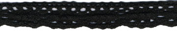 <font color="red">IN STOCK</font><br>1" Cotton Cluny Edge Crochet-Black