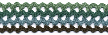 <font color="red">IN STOCK</font><br>1+3/8" Cotton Cluny Lattice Galloon-Green Multi