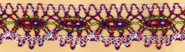 <font color="red">IN STOCK</font><br>1+3/16" Cotton Cluny Edge Crochet-Bright Multi