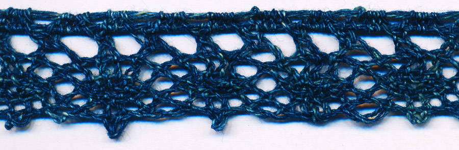 <font color="red">IN STOCK</font><br>11/16" Cotton Cluny Edge Crochet-Indigo