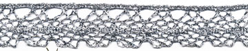 <font color="red">IN STOCK</font><br>1" Lame Cluny Edge Crochet-Silver