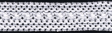 <font color="red">IN STOCK</font><br>1+9/16" Cotton Crochet Galloon Lace-White