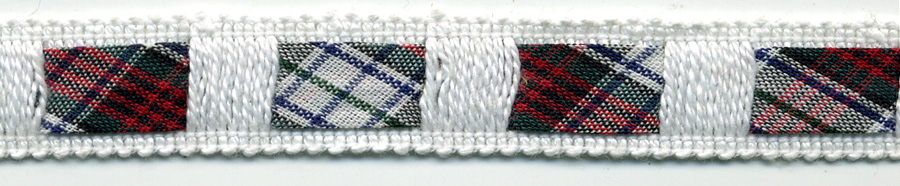 <font color="red">IN STOCK</font><br>5/8" Cotton Flags Lace Incert-White With Light Flags