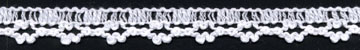 <font color="red">IN STOCK</font><br>1/2" Cotton Knit Edge Lace-White