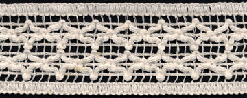 <font color="red">IN STOCK</font><br>1+3/4" Cotton Crochet Cara Galloon Lace-Natural