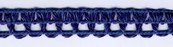 <font color="red">IN STOCK</font><br>1/2" Poly Knit Loop Lace-Indigo