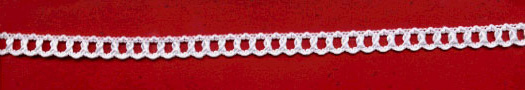 <font color="red">IN STOCK</font><br>5/16" Poly Chain Knit Lace-Brite White