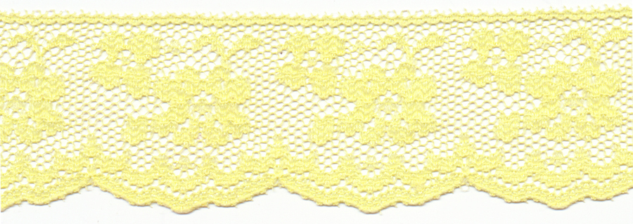 1.38" Poly Raschel Edge Lace-Yellow