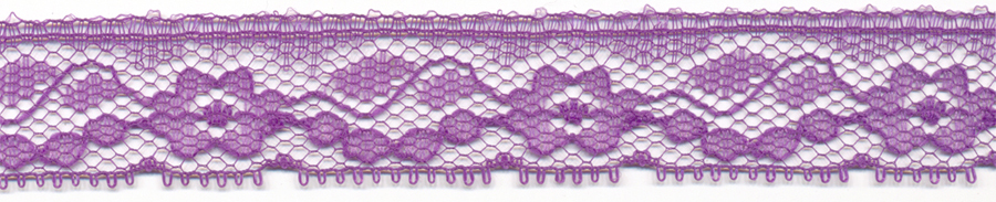 3/4" Poly Raschel Hem Lace-Purple