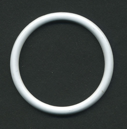 <font color="red">IN STOCK</font><br>1+1/8" Nylon Coated Metal "O" Ring-White