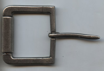 <font color="red">IN STOCK</font><br>1+1/2" Heavy Duty Roller Buckle-Antique Silver