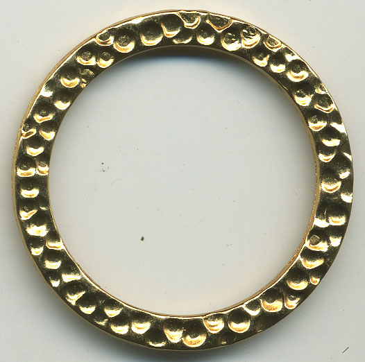 <font color="red">IN STOCK</font><br>1+5/8" Etched O-Ring (1+1/4" ID)-Brass Gold