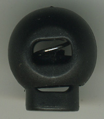 <font color="red">IN STOCK</font><br>9/16" Gum Ball Cord Lock-Black