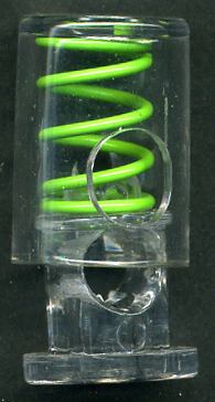 <font color="red">IN STOCK</font><br>1" Coil Spring Cord Lock-Clear/Lime