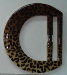 <font color="red">IN STOCK</font><br>1+9/16" Slider Dark Leopard Print Buckle