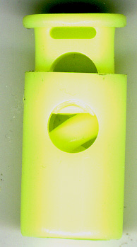 <font color="red">IN STOCK</font><br>3/4" Plastic Cord Lock-Neon Yellow