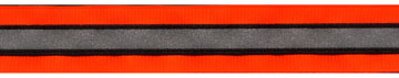 <font color="red">IN STOCK</font><br>7/8" Safety Grosgrain Reflector Tape-Orange/Black