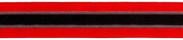 <font color="red">IN STOCK</font><br>7/8" Safety Grosgrain Reflector Tape-Red/Black