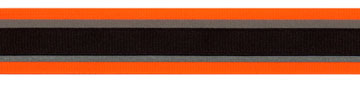 <font color="red">IN STOCK</font><br>1+1/2" Safety Grosgrain Reflector Tape-Orange/Black