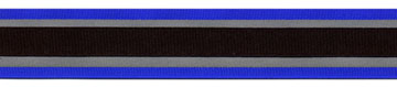 <font color="red">IN STOCK</font><br>1+1/2" Safety Grosgrain Reflector Tape-Electric Blue/Black