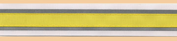 <font color="red">IN STOCK</font><br>1+1/2" Safety Grosgrain Reflector Tape-White/Yellow