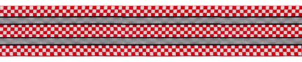 <font color="red">IN STOCK</font><br>2+1/4" Checker Finish Line Tape-Red/Black