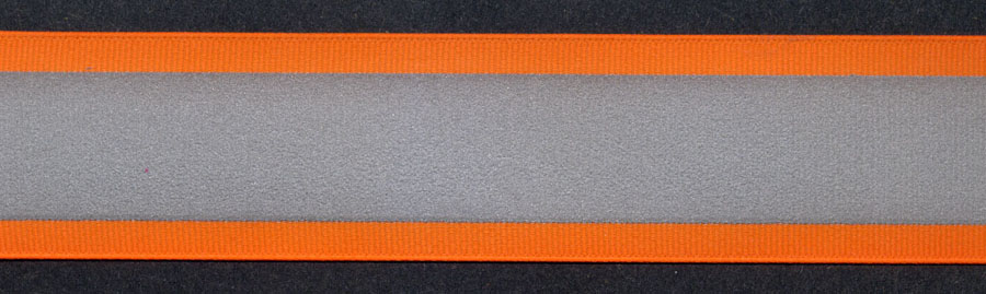 <font color="red">IN STOCK</font><br>1+1/2" Safety Reflector Ribbon-Orange