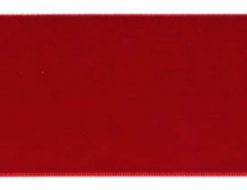 <font color="red">IN STOCK</font><br>2" Nylon Velvet Ribbon-Red