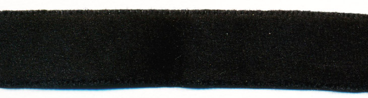 <font color="red">IN STOCK</font><br>1/2" Nylon Velour Ribbon-Black