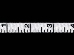 <font color="red">IN STOCK</font><br>7/16" Cotton Twill Measuring Tape-White